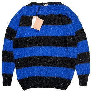 SOLD | Miu Miu Oversized Sequined Mohair Sweater IT36/S Striped
